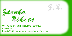 zdenka mikics business card